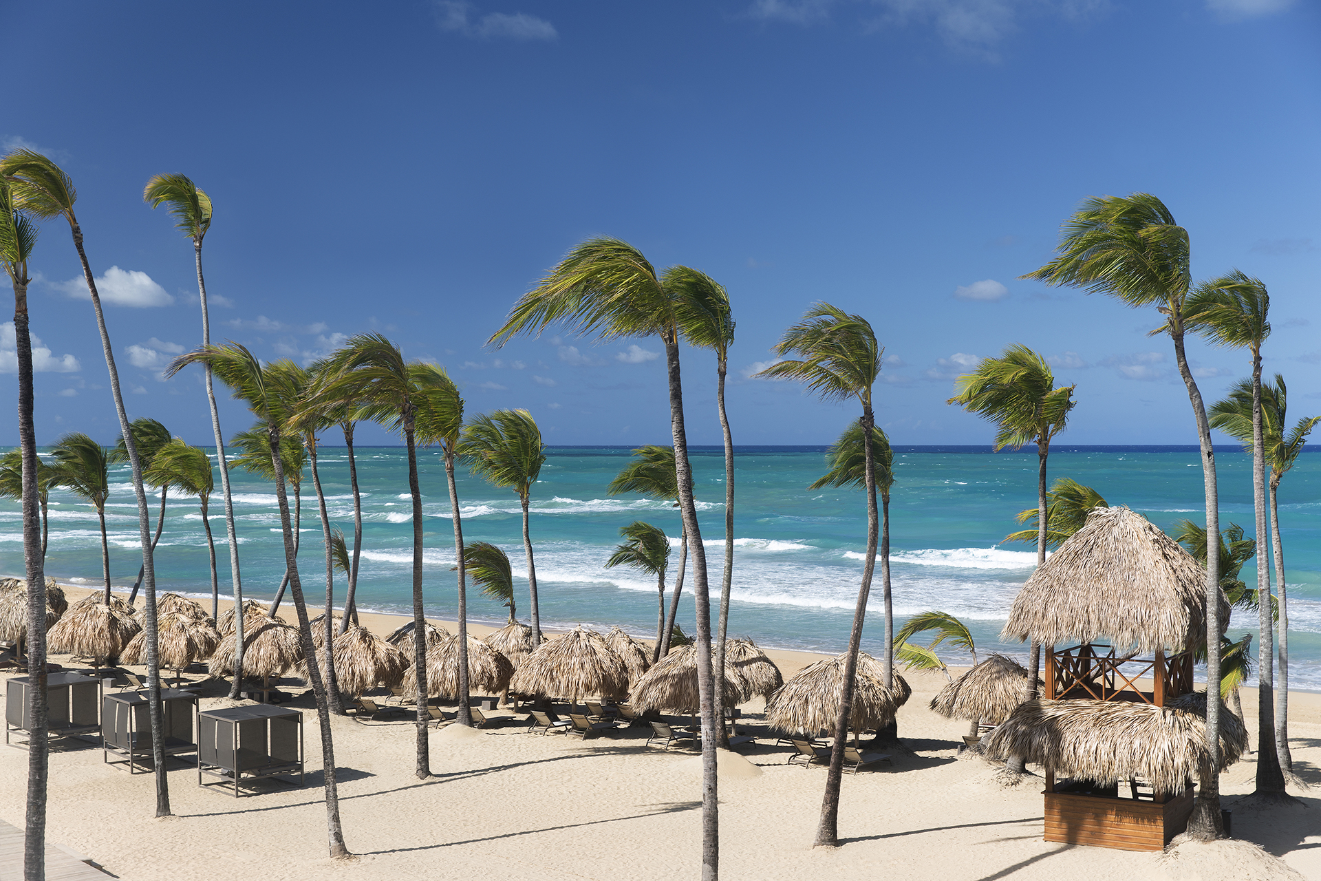 A private beach area in Punta Cana with Excellence Club in Excellence Resorts