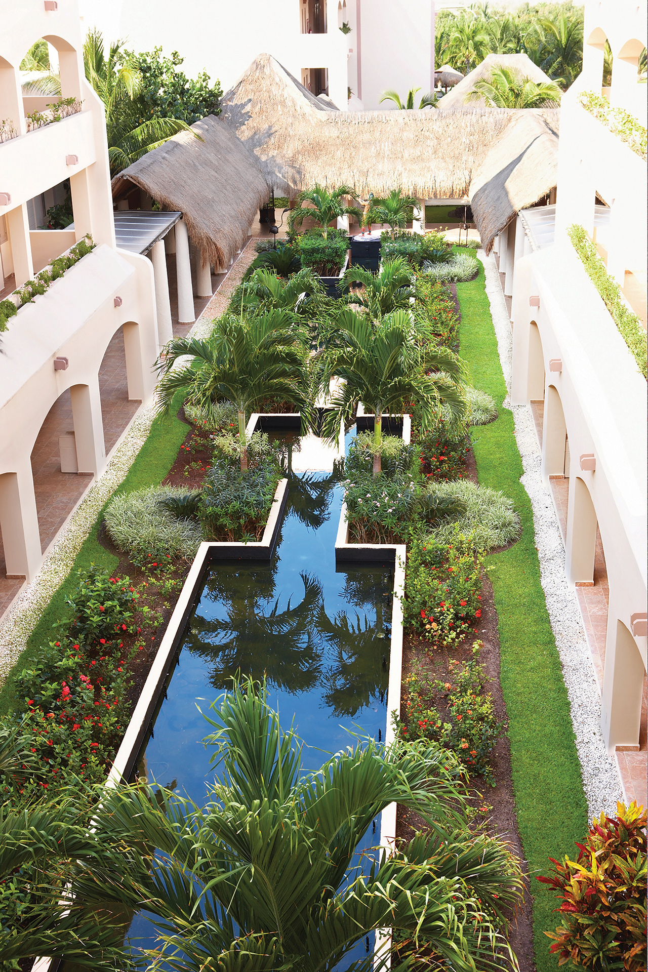 Hacienda style courtyard in Excellence Riviera Cancun