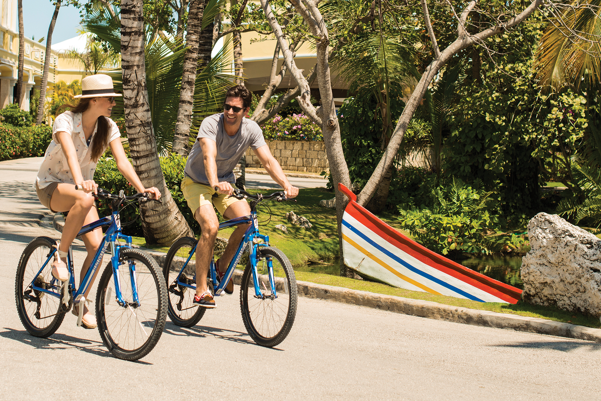Biking through Cancun to explore the area and find out what other things there are to do.
