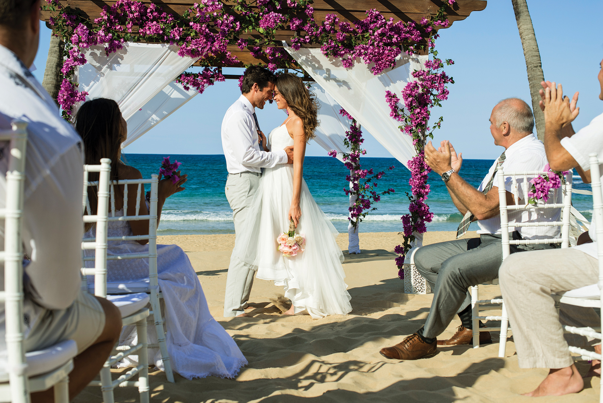 Beautiful flowers at a wedding in Excellence Punta Cana